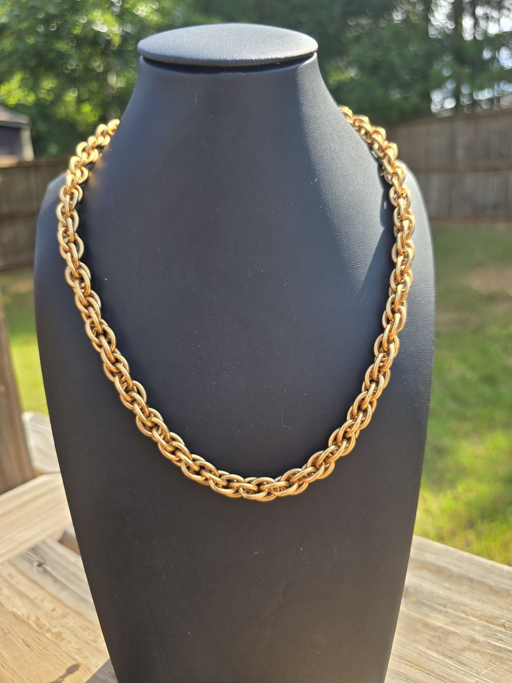 Oscar de la Renta Gold-Tone Braided Chain Necklace
